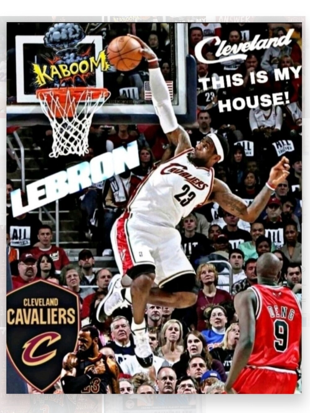 NEW! LEBRON JAMES CAVS 8.5x11 ULTRA GLOSSY COLOR ART ORIGINAL FULL PAGE POSTER!